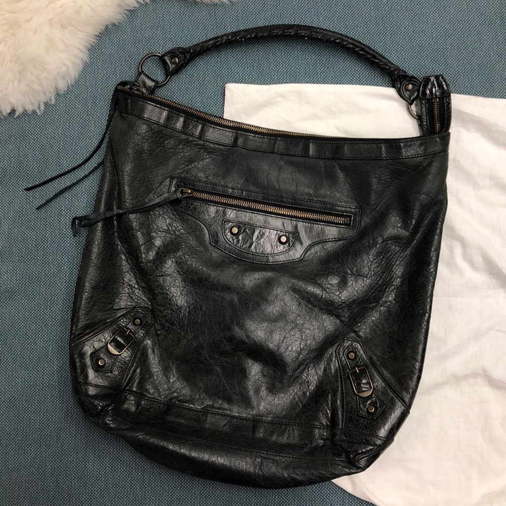 GUC 2009 Balenciaga Black Lambskin Day Bag - Picture 2 of 8